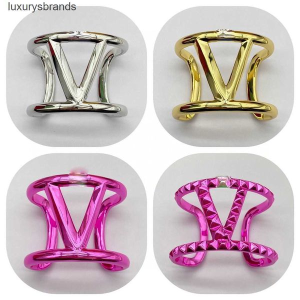 

designer bracelet cuff bangle for men women gift lucky letter jewelry 18k gold plated bangles high end fashion jewelry, Black