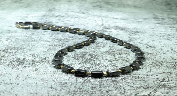 

fashion mens hematite short necklace punk magnetic choker neckless for men gothic health jewelry collier homme7899557, Golden;silver
