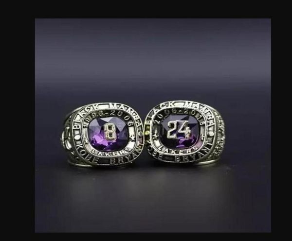 

american men039s professional basketball legend number 8 and 24 classic number souvenir ring4826461, Golden;silver