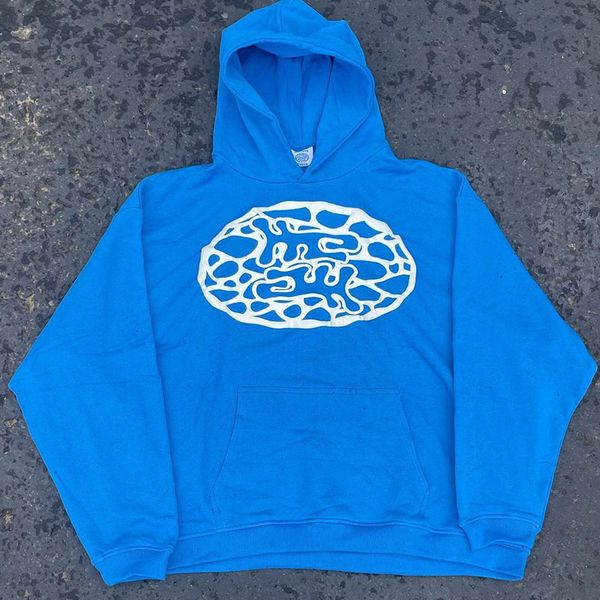 

men's hoodies sweatshirts y2k individualized color printed hoodie men women fashion brand design sense versatile sweatshirt cotton coat, Black