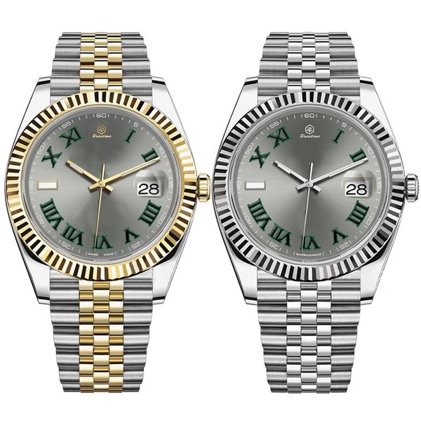 

mens watch designer watch man watches 41mm fashion wristwatch dj 2813 auto movement sapphire glass stainless steel jubilee strap montre de l, Slivery;golden