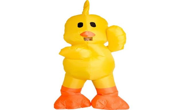 

mascot doll costume animals yellow duck inflatable costumes woman men halloween cartoon mascot doll party role play dress up3586260, Red;yellow