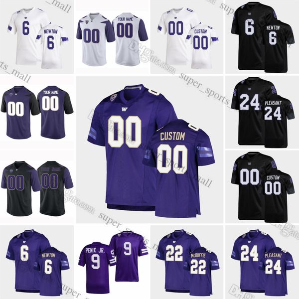 

custom s-6xl washington huskies college football jerseys gordon penix jr. ross onwuzurike tupuola-fetui ulofoshio pleasant mcduffie curne ne, Black