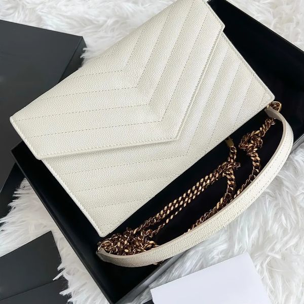 

womens caviar handbags satchel envelope bags mens luxury designer small square gym messenger bag genuine leather cross bodys metal chain toi