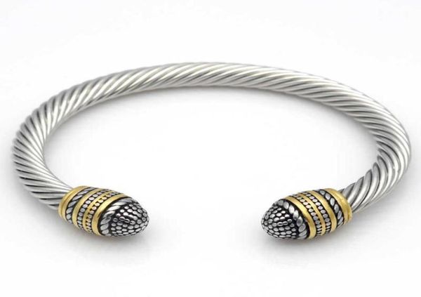 

popular steel room gold two color bracelet stainless steel cable bracelet street auction mixed batch8593212, Black