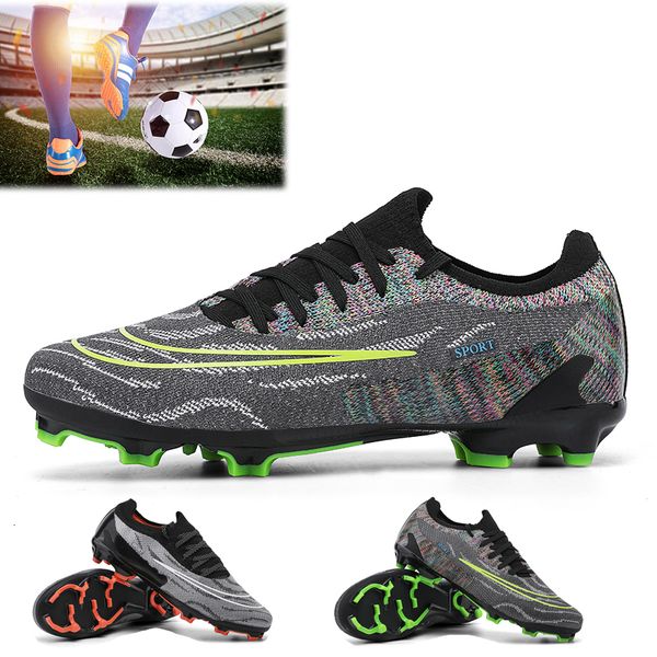 

dress shoes football boot men's tf/fg blue high non slip outdoor football boots men's and women's indoor football training sh, Black