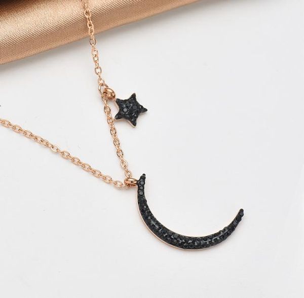 

luxury design rose gold stainless steel roman numerals pendant necklace womens gift jewelry4001971, Silver