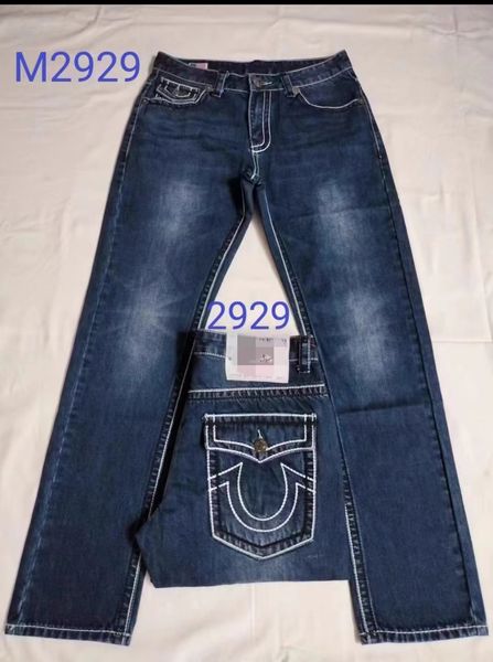

fashion-straight-leg pants 18ss new true elastic jeans mens robin rock revival jeans crystal studs denim pants designer trousers men's, Blue