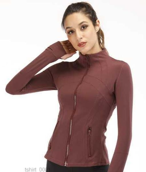 

lu outfits long sleeve cropped sports jacket lu women zip fitness winter warm gym activewear running coats workout clothes woman 438d, Black;brown