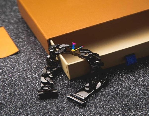 

luxury bracelet designer jewelry colorful letter tungsten steel men bracelets buckle fashion charm stainless steel thic8810570, Golden;silver