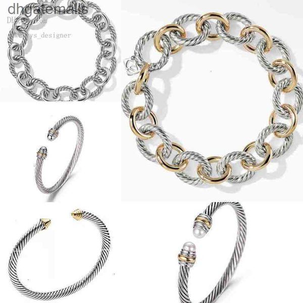 

designer bracelets jewelry twisted wire bracelet charm bangle gold sliver round head bracelets women fashion versatile platinum plated hemp, Black