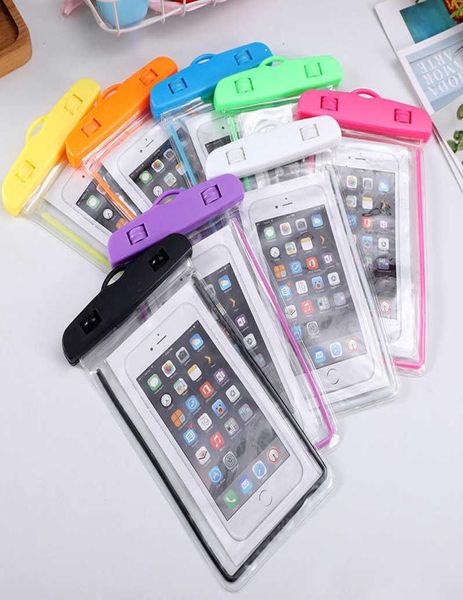 

universal luminous mobile phone waterproof dry bag case high clear camera use soild for iphone 11 pro max samsung galaxy s20 ultra6696064