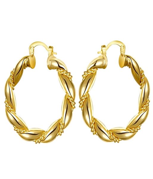

factory whole 18k gold plated rose gold plated woman hoop earrings fashion party jewelry birthday gifts 5822385, Golden;silver