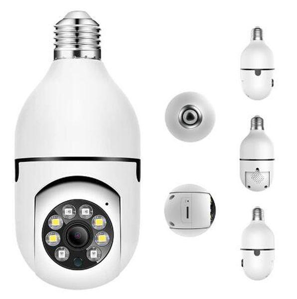 

a6 light bulb camera wireless 1080p 360 degree panoramic smart hd wifi cam night version home security ip surveillance cctv led bulb holder