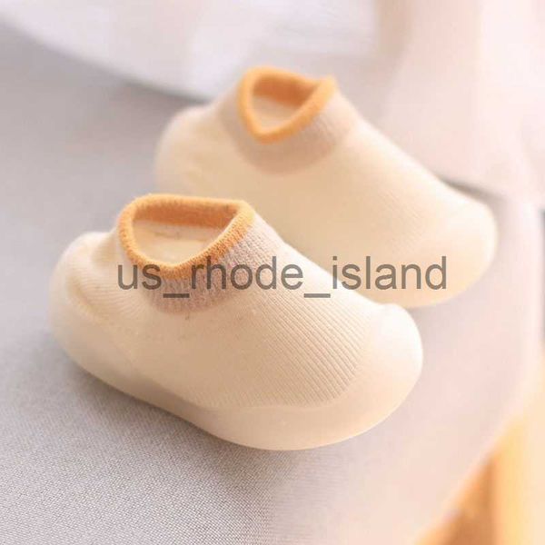 

athletic outdoor baby shoes first walkers comfortable boys girls kids rubber soft sole floor shoes knit booties anti-slip x0714, Black