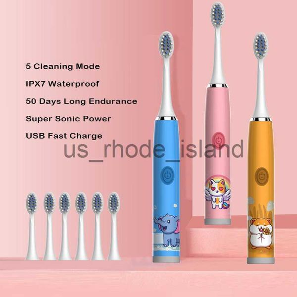 

other baby feeding children's toothbrush electric smart cute cat elephant hamster pattern ipx7 waterproof ultrasonic sonic toothbrush f