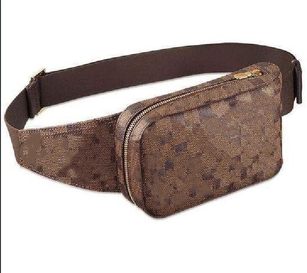 

7a famous women men 51994 geronimos genuine leather waist bags fashion purses chest bag brand wallets geronimos messenger bag brown grid