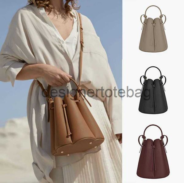 

designer bag polene numero huit bucket bags designer full-grained leather tote crossbody gold-plated stainless-steel hardware handbags suede