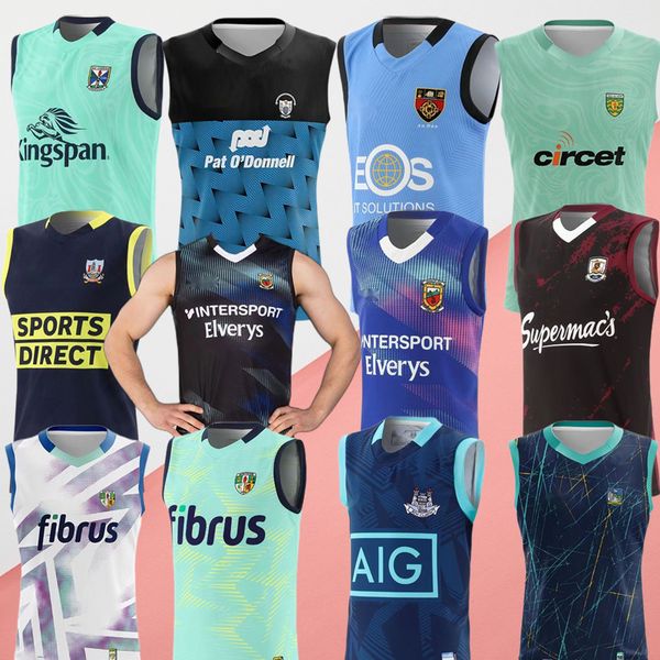 

2023 kilkenny wexford ireland gaa soccer jersey offaly tyrone remastered commemoration 1961 anniversary football rugby vest shirt tipperary, Black;gray