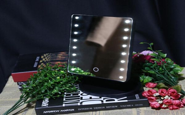 

360 degree rotation touch screen makeup mirror with 16 22 led lights professional vanity mirror table deskmake up mirror5987244