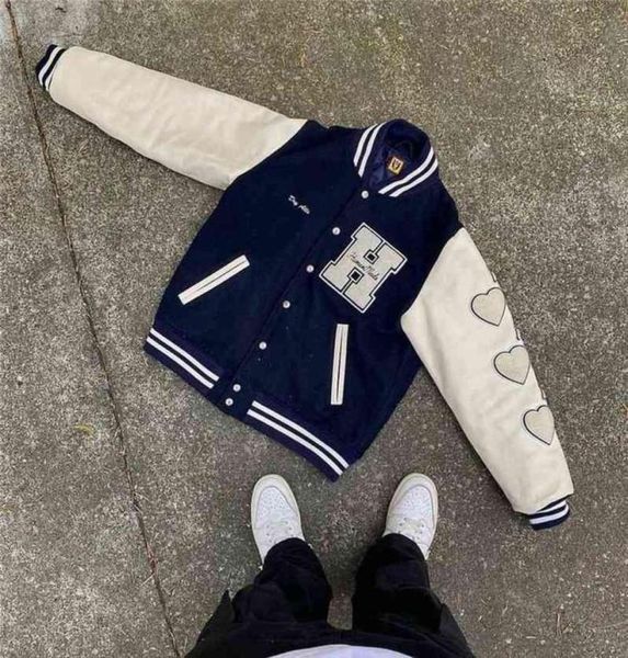 

girls dont cry varsity baseball jacket men women highquality leather sleeve patchwork coat t2207287538795, Black;brown