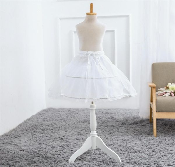 

new short petticoats white wedding accessories kids little girls 2 hoops children crinoline underskirt for flower girl dress5385209, White;red