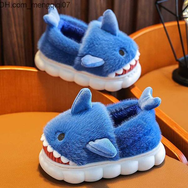 

slipper slipper children' slippers boys' wool shoes girls' sandals winter indoor shark slippers children' home shoes c, Black;grey