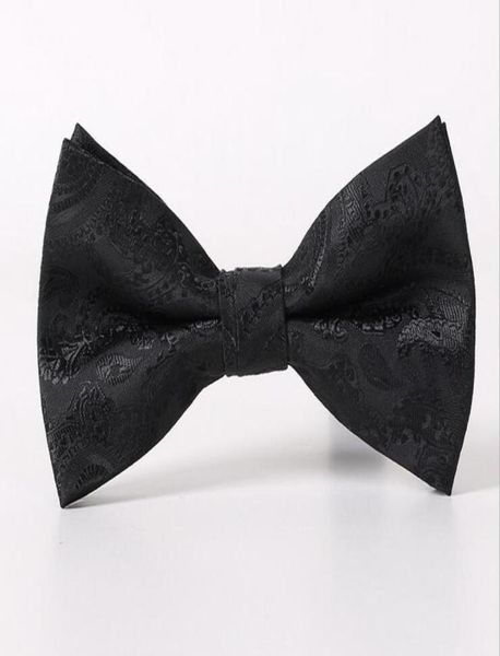 

new black groom jacquard bow ties for men suits 2019 fashion mens formal occasion formal wear wedding bussiness tuxedos bow tie be3106124, Red;black