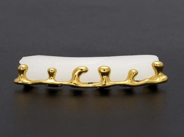 

teeth grillz volcanic lava drip gold grills mens hip hop jewelry7305291, Black