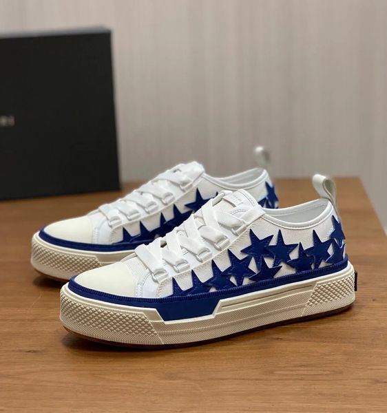 

new season men stars court low-sneakers shoes embossed leather trainers canvas and grained leather super quality skateboard walking eu38-46, Black
