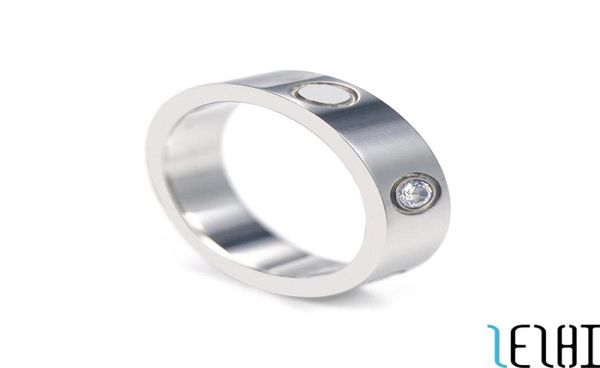 

classic charm eternal love wed couple rings titanium steel diamond platinum plating girlfriend wedding ring promise engagement jew7592996, Silver