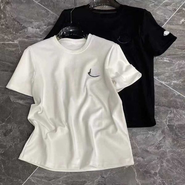 

men's plus size t shirt embroidered tshirt 100% cotton round neck t-shirt for men women simple short sleeve pullovers tees, White;black