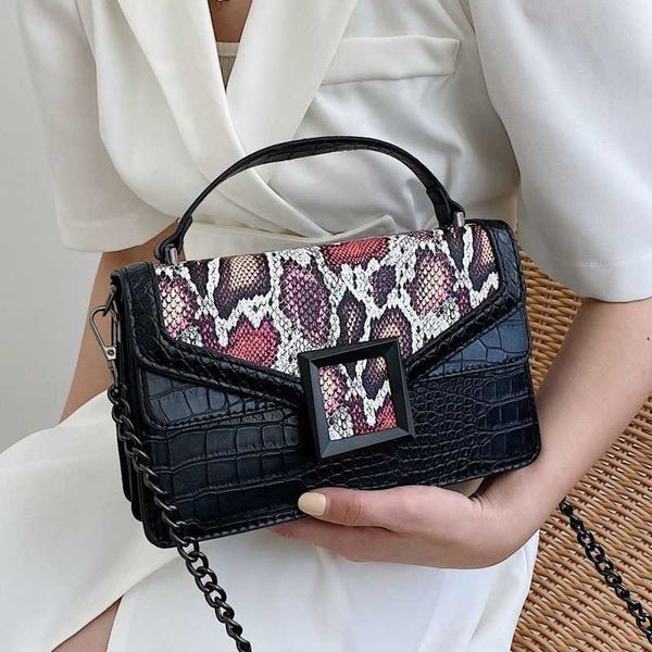 

shoulder bags women luxury brand handbags for classic serpentine pattern crossbody totes flap ladys bolsa 230426