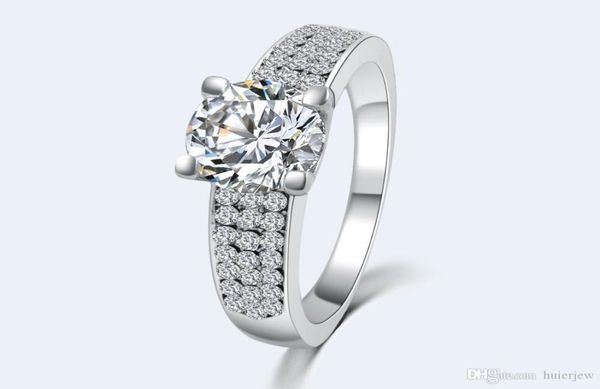 

wedding rings men woman korean costume jewelry cubic zirconia gemstone rings1742364, Silver