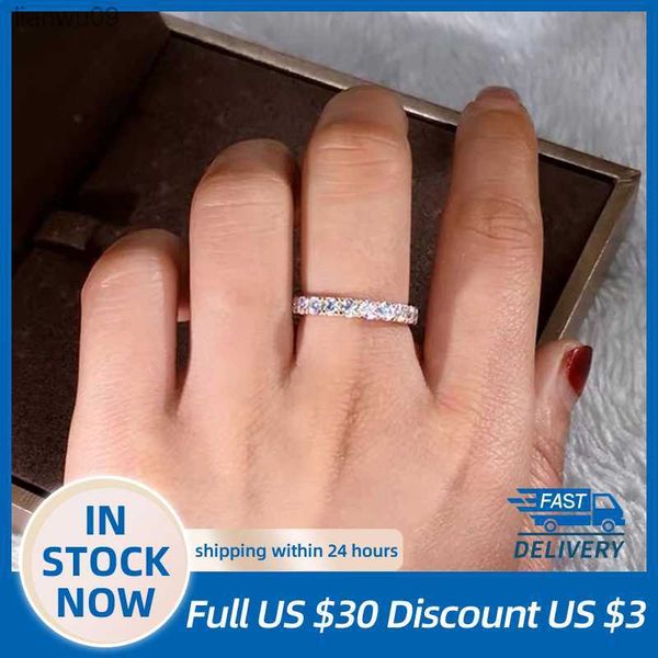 

925 sterling silver sparkling ring simple style versatile decorative finger ring women fashion jewelry l230704, Golden;silver