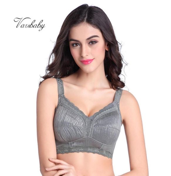 

varsbaby full cup lingerie wire large size underwear thin cotton bras plus size 3442 bcdef cup for women9473883, Red;black