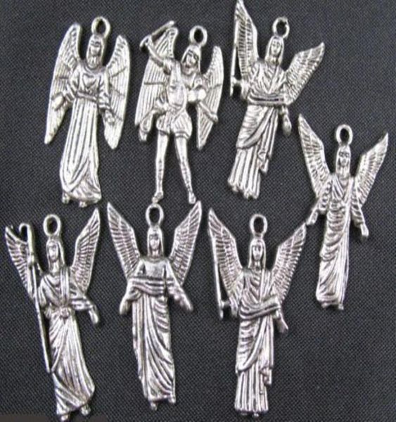 

200pcs mixed tibetan silver wing angel charms ship a1696018408839, Bronze;silver