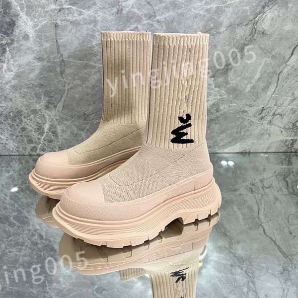 

boots men's women's running casual shoes couple designer thick bottom comfortable stretch knit black white gray sock shoes 35-46 x