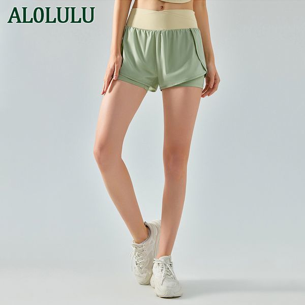 

al0lulu yoga shorts women high waist sports pants shorts
