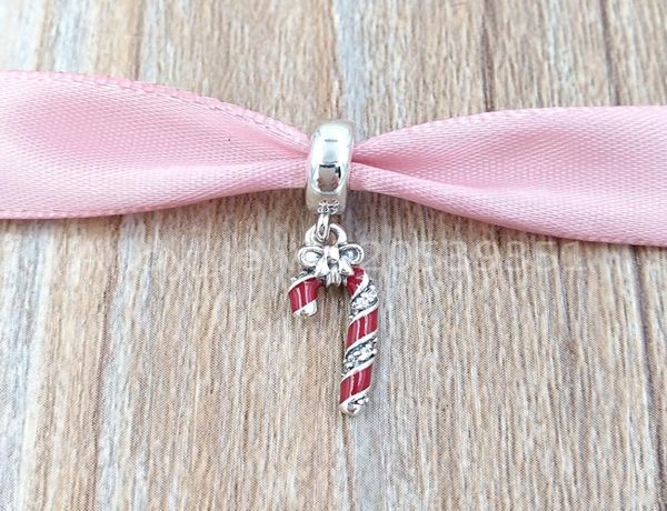 

andy jewel authentic 925 sterling silver beads sparkling candy cane pendant charm charms fits european style jewelry bracelets & necklace 79, Black