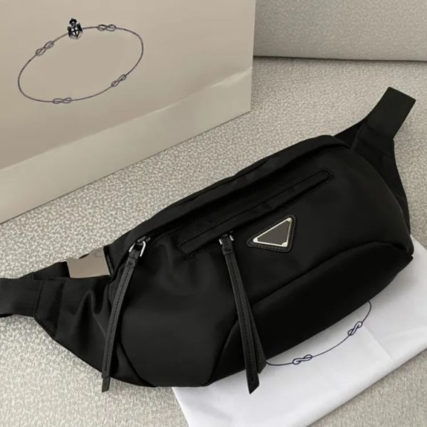 

triangle designer waist bags black packs mens nylon bumbag womens chest bag belt bags temperament bumbags fanny pack crossbody