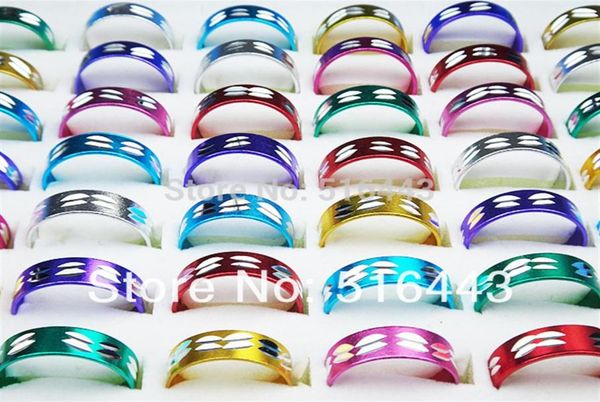 

200pcs fashion aluminum alloy mix color rings whole jewelry lots a098191h6119156, Golden;silver