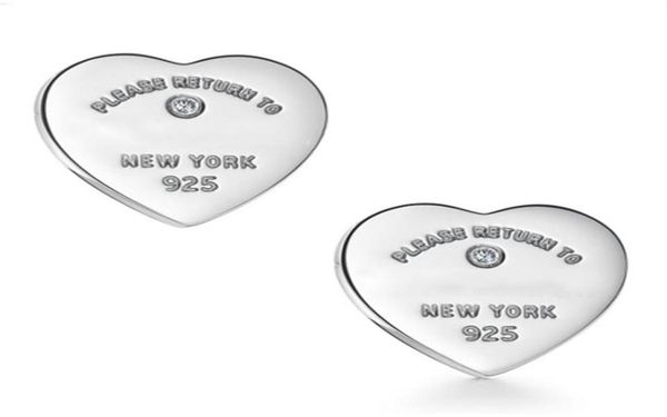 

highly quality luxury women fashion heart love stud classic 925 silver hearts earrings couple gift stamp brand logo designer jewel3297258, Golden;silver