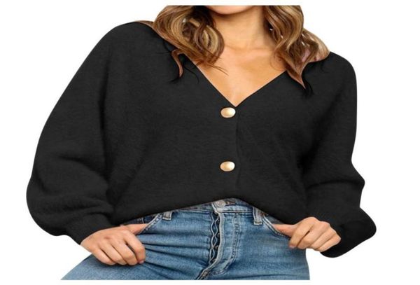 

women039s sweaters sweater fashion winter vneck long sleeve casual pullovers solid color button knitted 2021 jumper6226751, White;black
