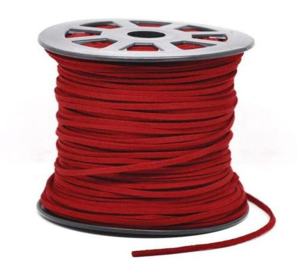 

1 roll95m 25mm15mm velvet leather fabric rope suede cashmere necklace cords diy materials accessories 8927449, White;red