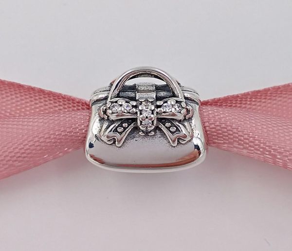 

andy jewel 925 sterling silver beads sparkling handbag charm charms fits european pandora style jewelry bracelets necklace 791531895585, Black