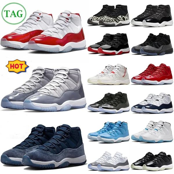 

jumpman 11 11s basketball shoes men women og 11s cherry midnight navy cool grey anniversary bred mens trainers sneakers, Black