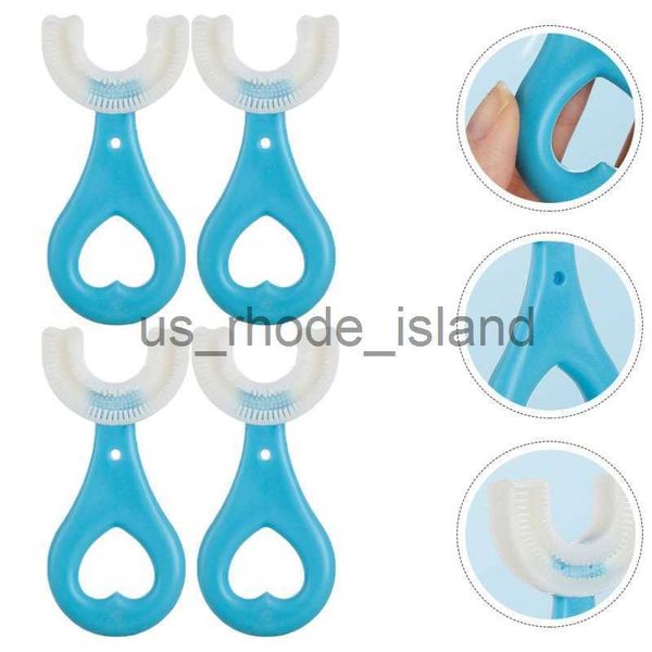 

other baby feeding 1 set 4pcs silicone u-shape toothbrushes kids manual toothbrushes toddler teeth cleaning brushes oral care x0714