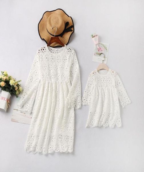

family look lace mother daughter matching dresses mommy and me clothes mom mum mama and baby dress clothing women girls outfits9972182, Blue