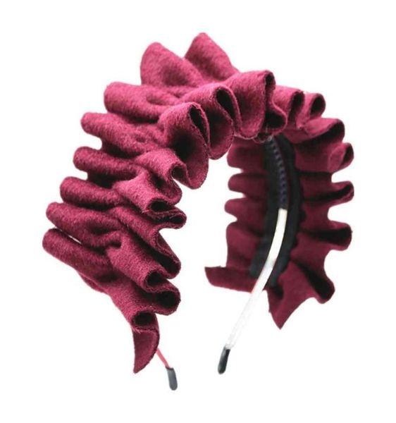 

2021a spring and summer style ruffle band ponte cotton fabric full girls headbands matching dress1936683, Pink